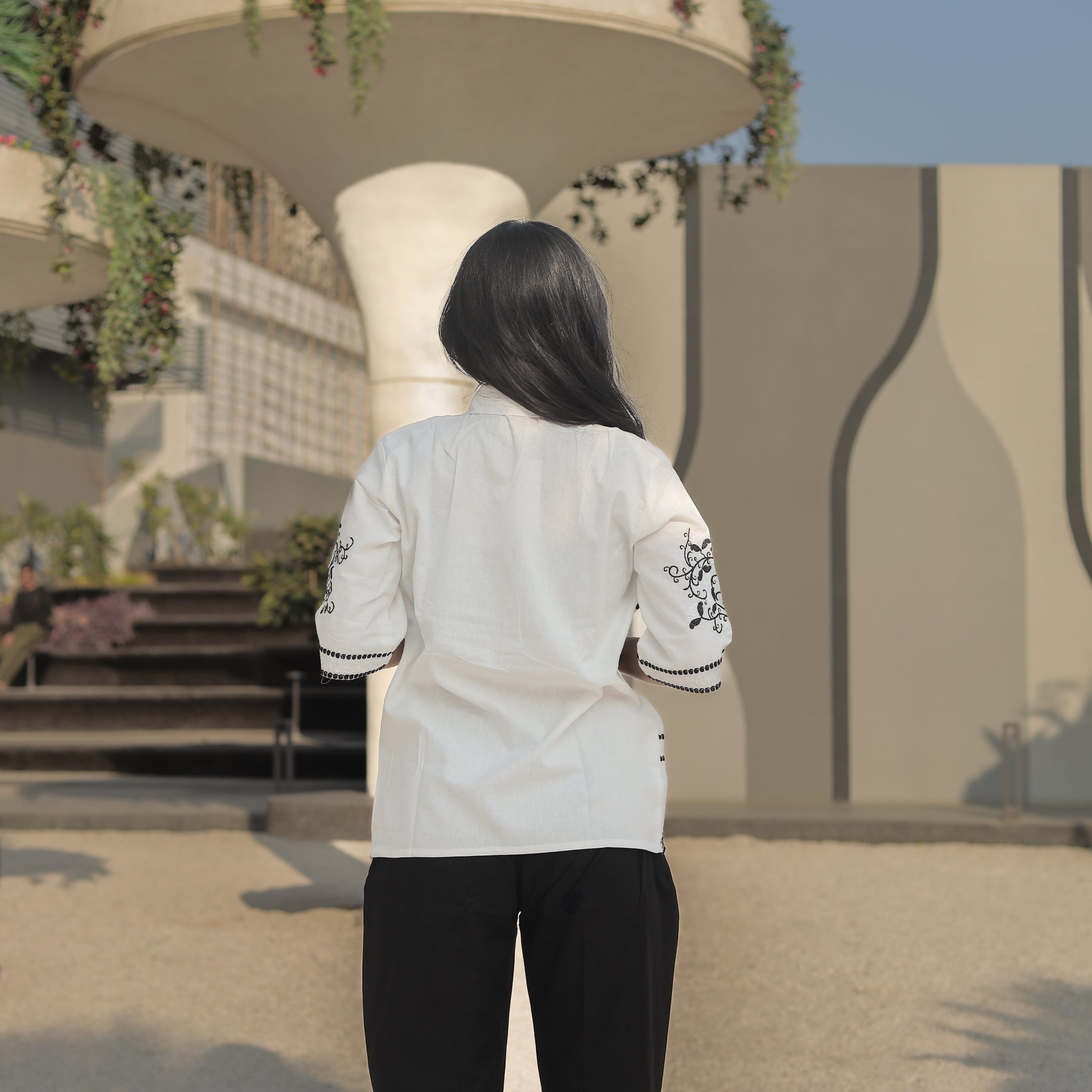 Midnight Black and White Cotton Co-ord Set