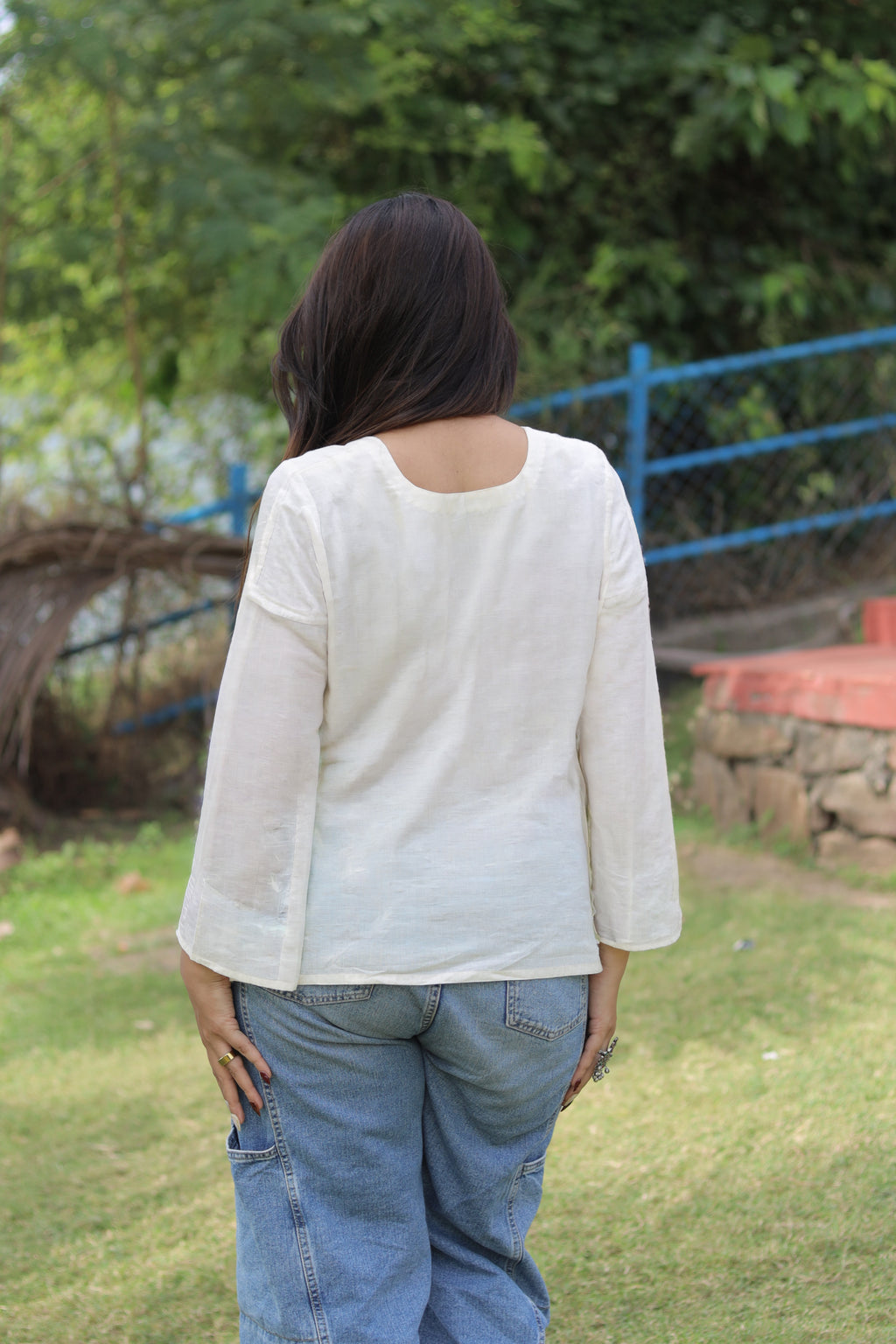LEHER BELL SLEEVES KURTI