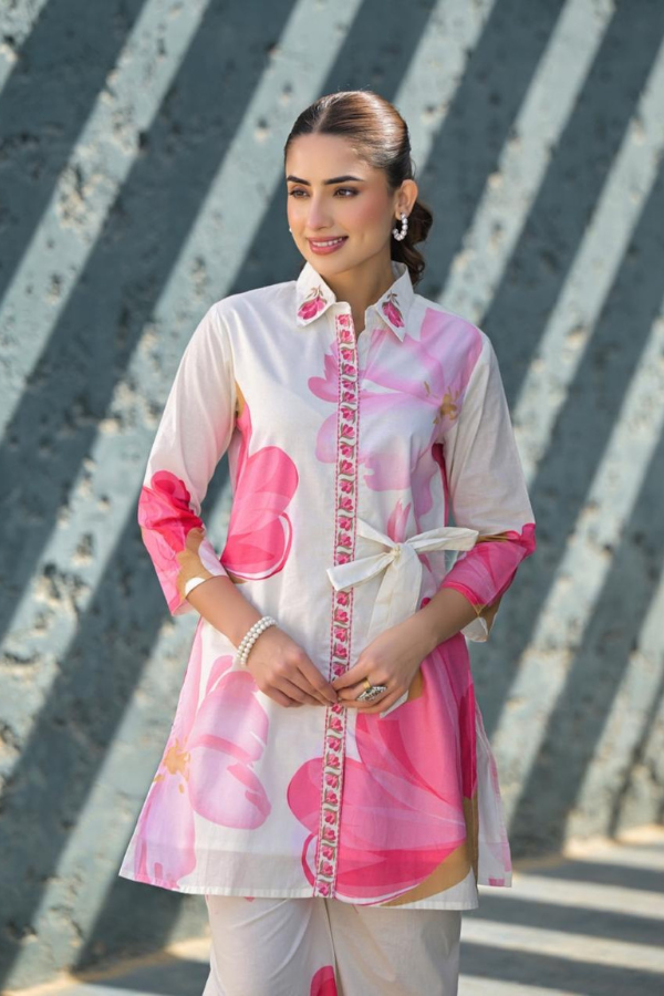 Pink Blossom Floral Pattern Co-ord Set