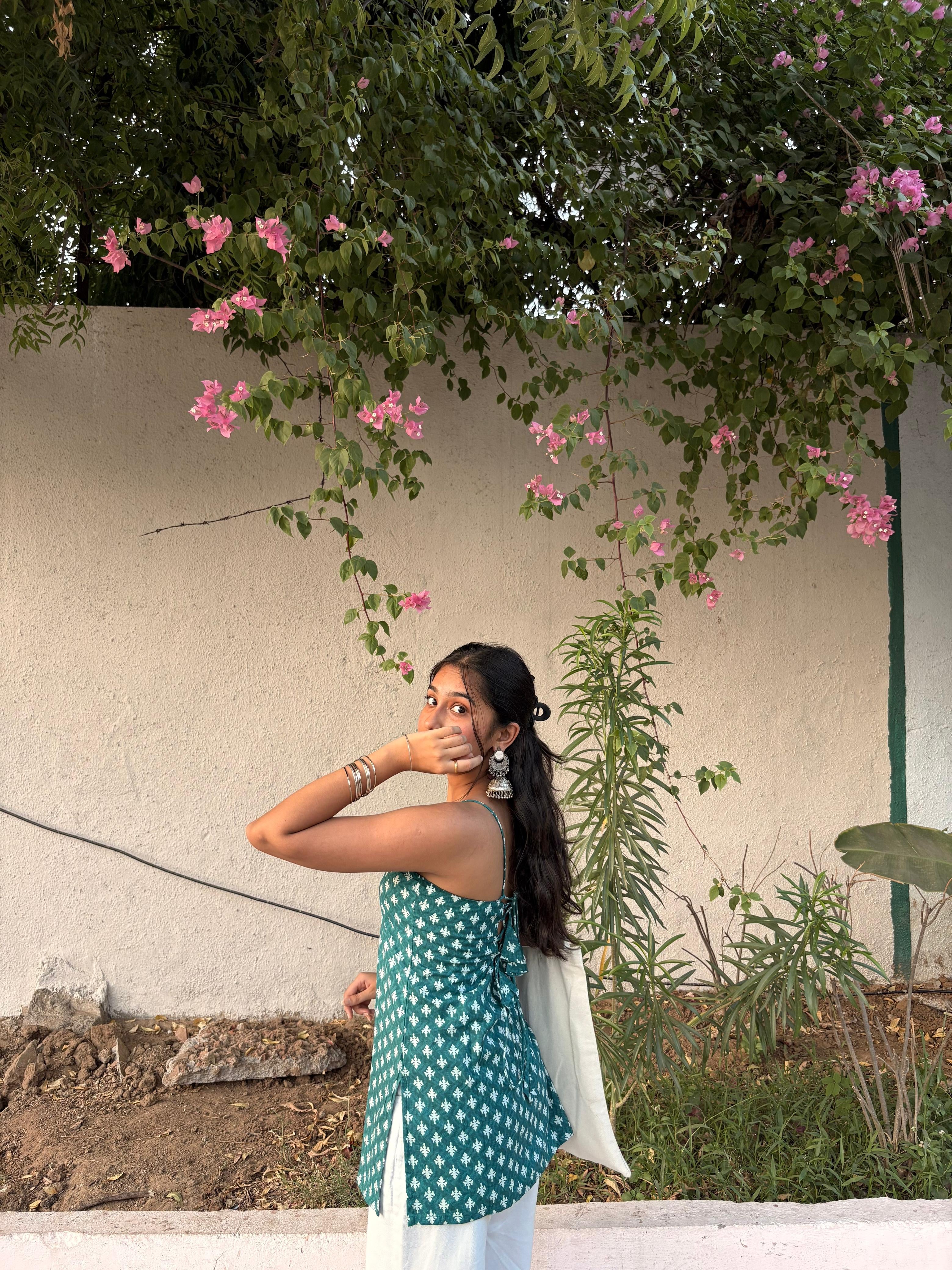 SEA GREEN STRAPPY TUNIC