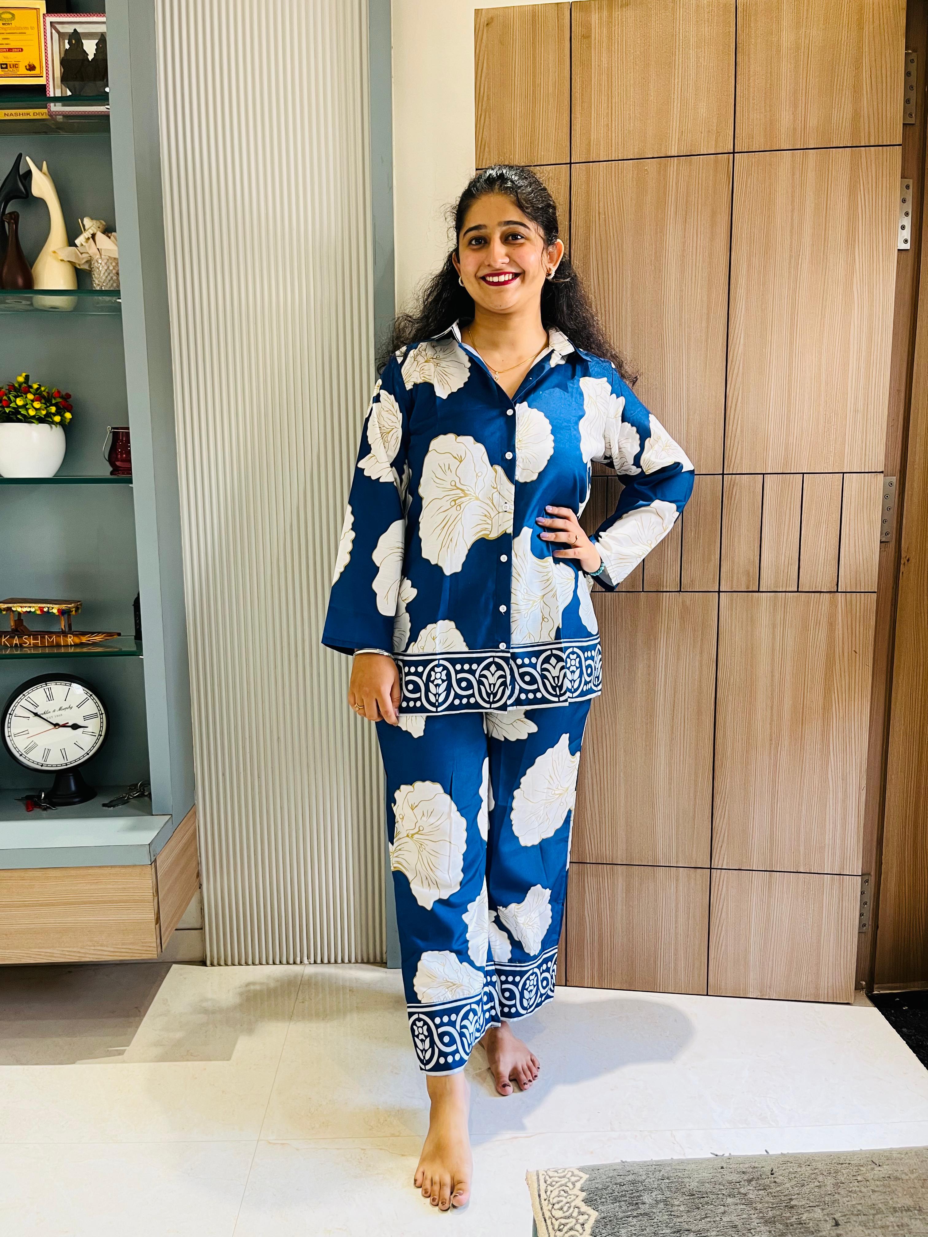 Blue & White Floral Co-ord Set