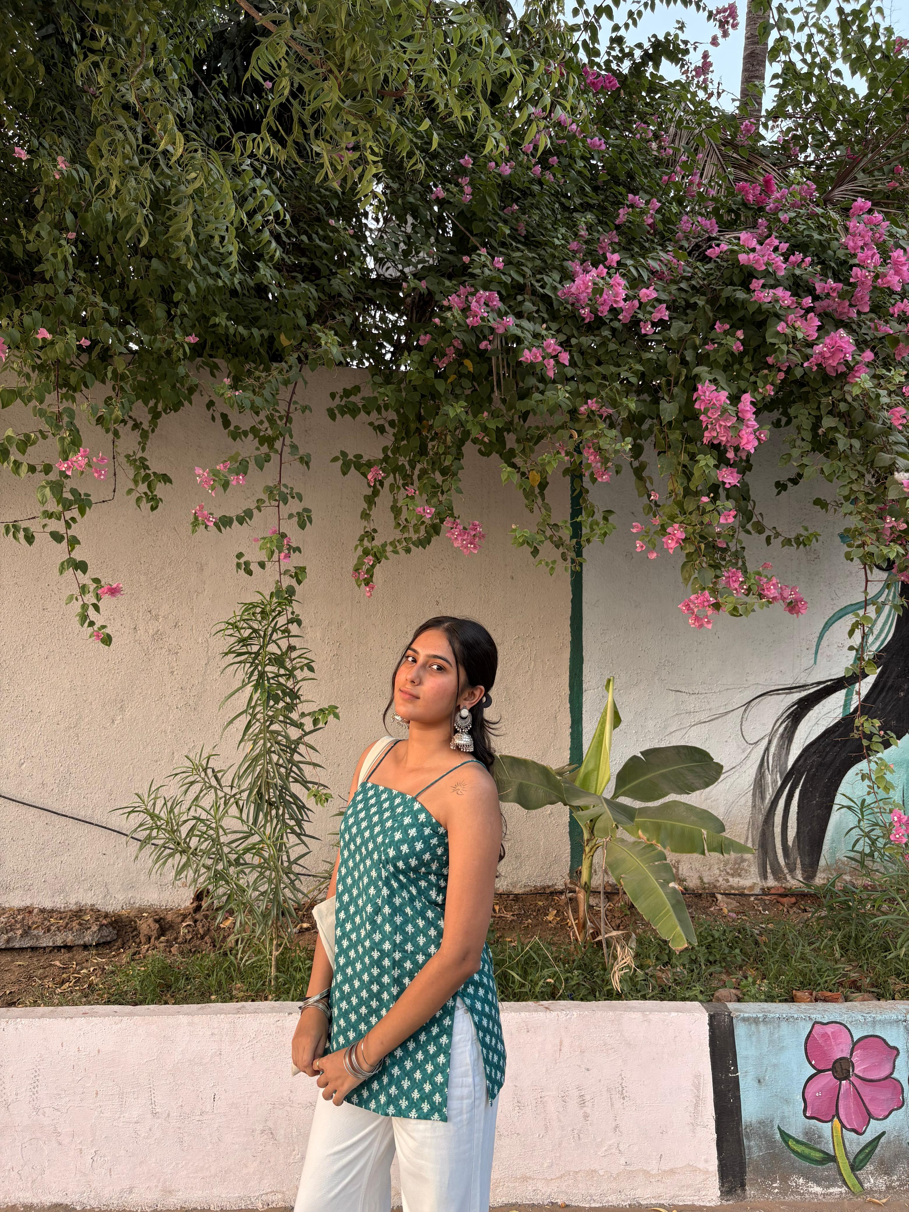 SEA GREEN STRAPPY TUNIC